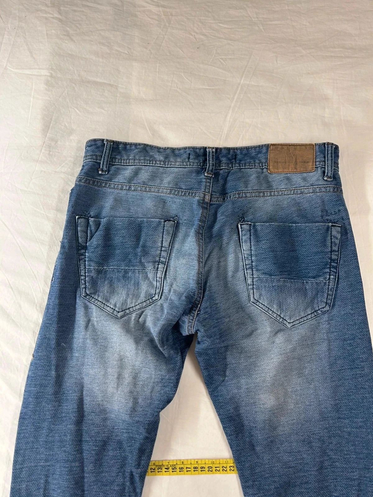 Blauwe hoge taille jeans tex – photo 12